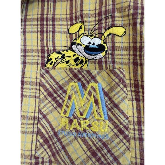 Vintage 90s 1997 Marsupilami Studio Animation Short Sleeve Button Shirt Kids 8 - Picture 2 of 9